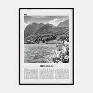 Menaggio Travel B&W No 2 Poster