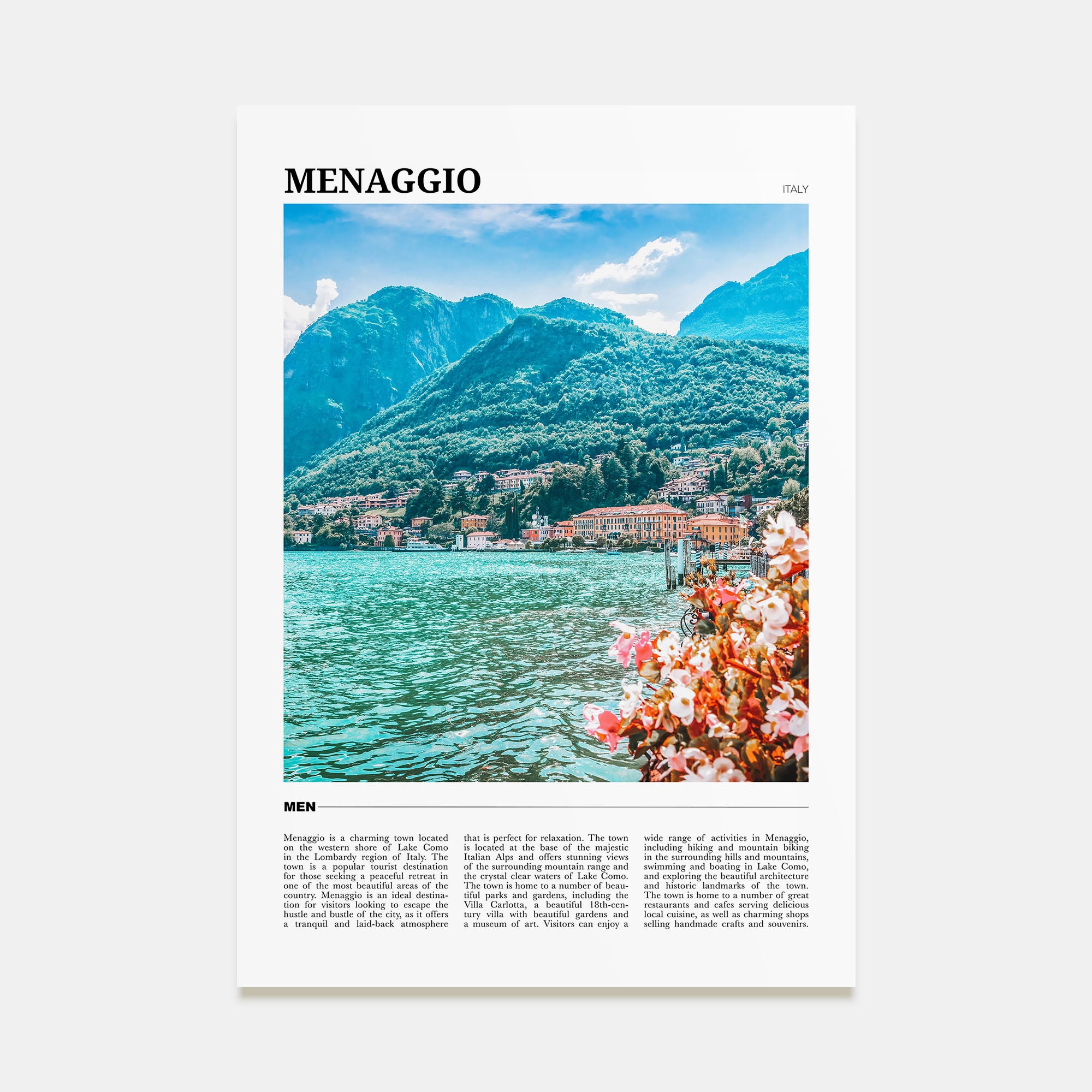 Menaggio Travel Color Poster