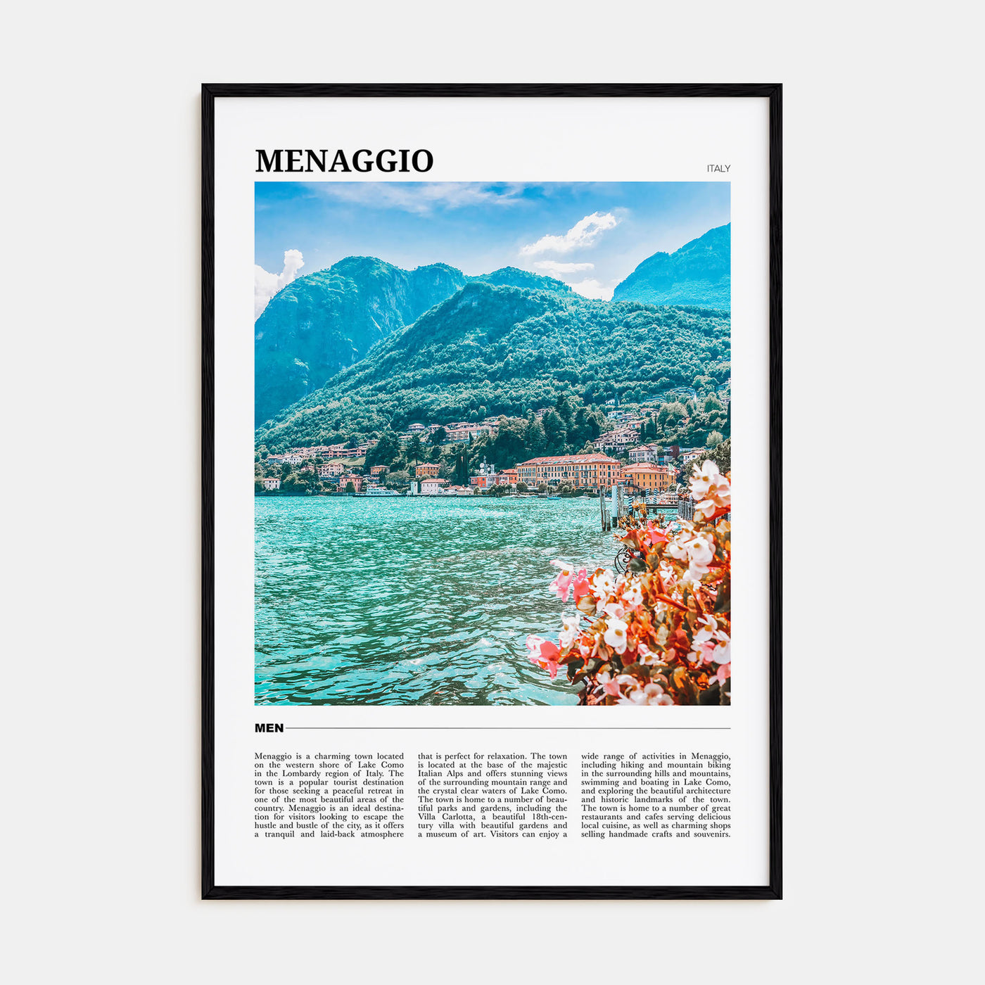 Menaggio Travel Color Poster