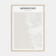 Mendocino Map Portrait Poster