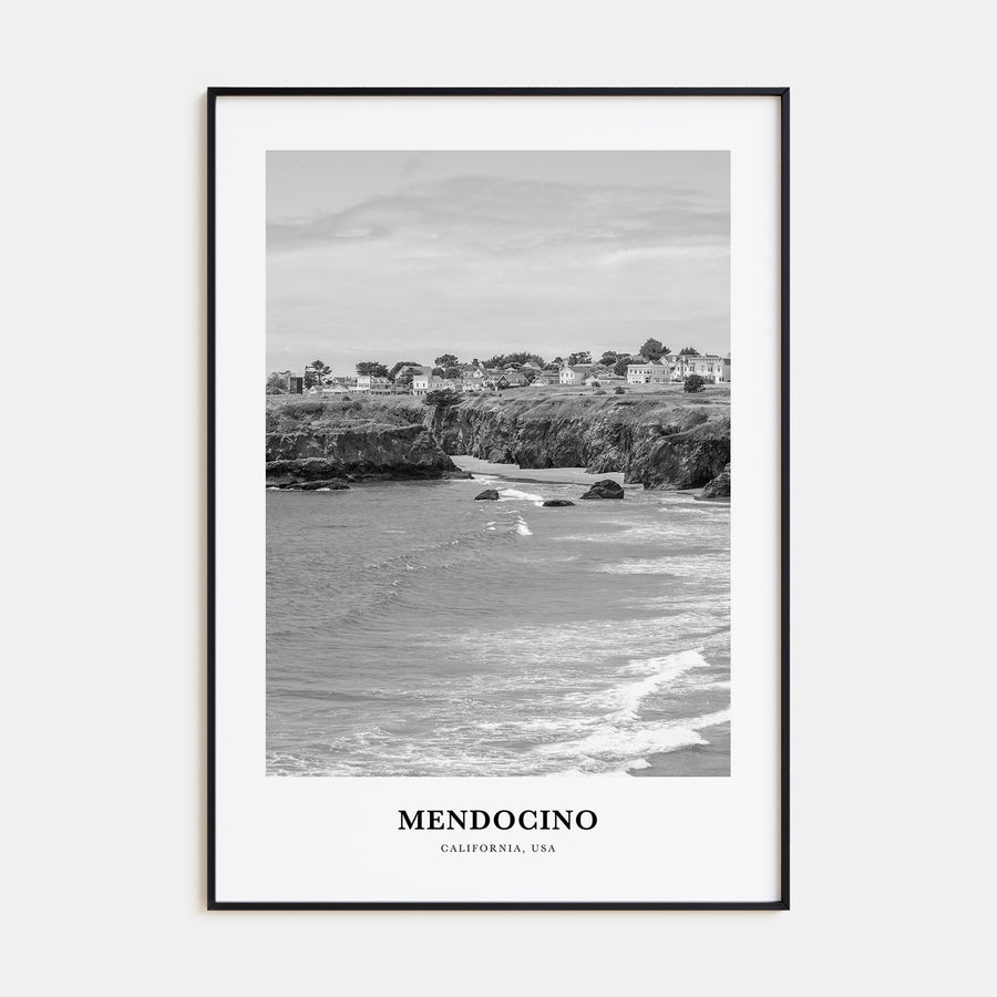 Mendocino Portrait B&W Poster