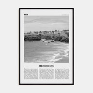 Mendocino Travel B&W Poster