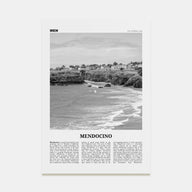 Mendocino Travel B&W Poster