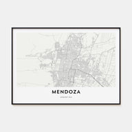 Mendoza Map Landscape Poster