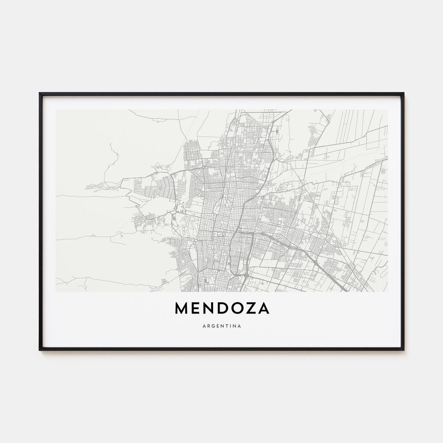 Mendoza Map Landscape Poster