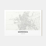 Mendoza Map Landscape Poster