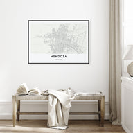 Mendoza Map Landscape Poster