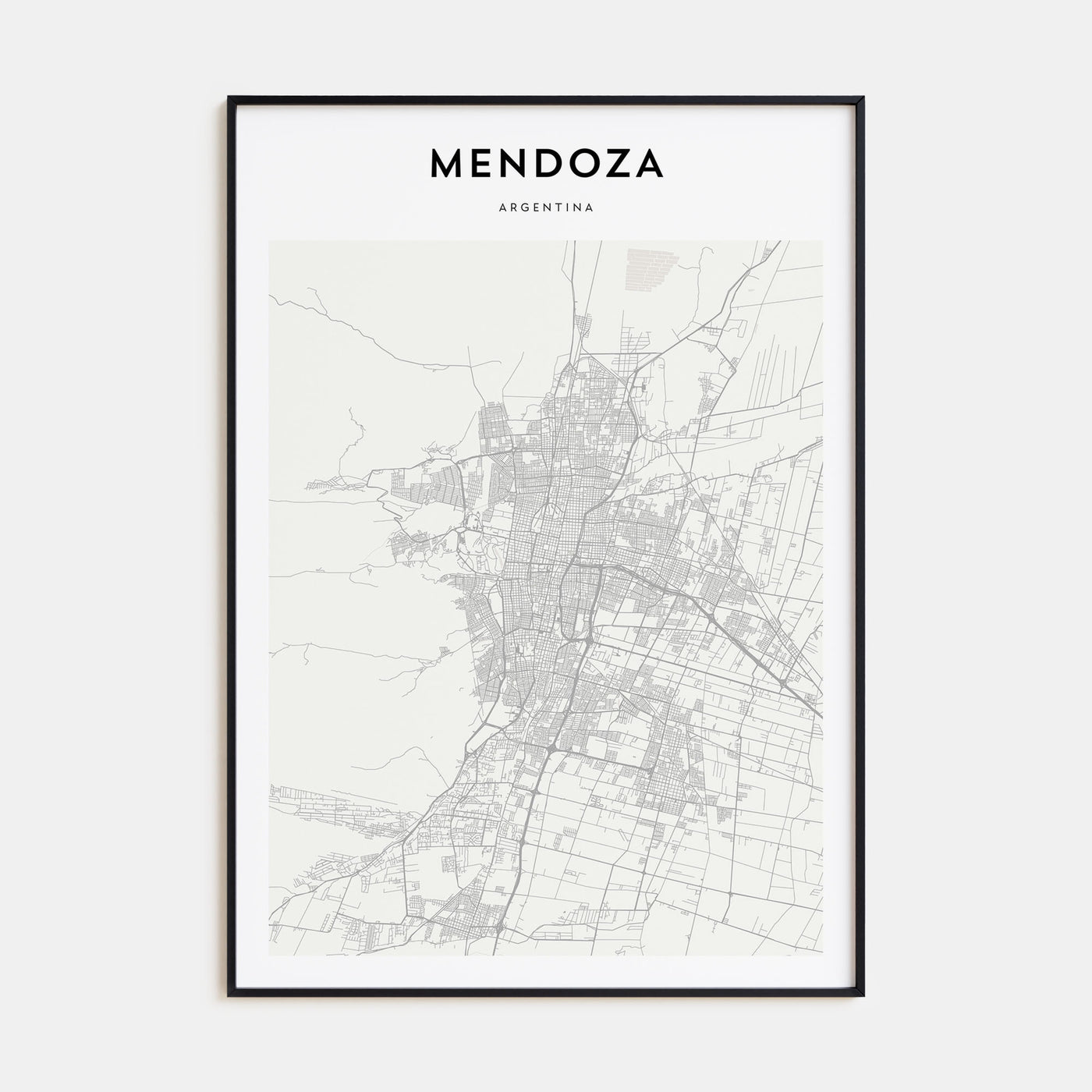 Mendoza Map Portrait Poster