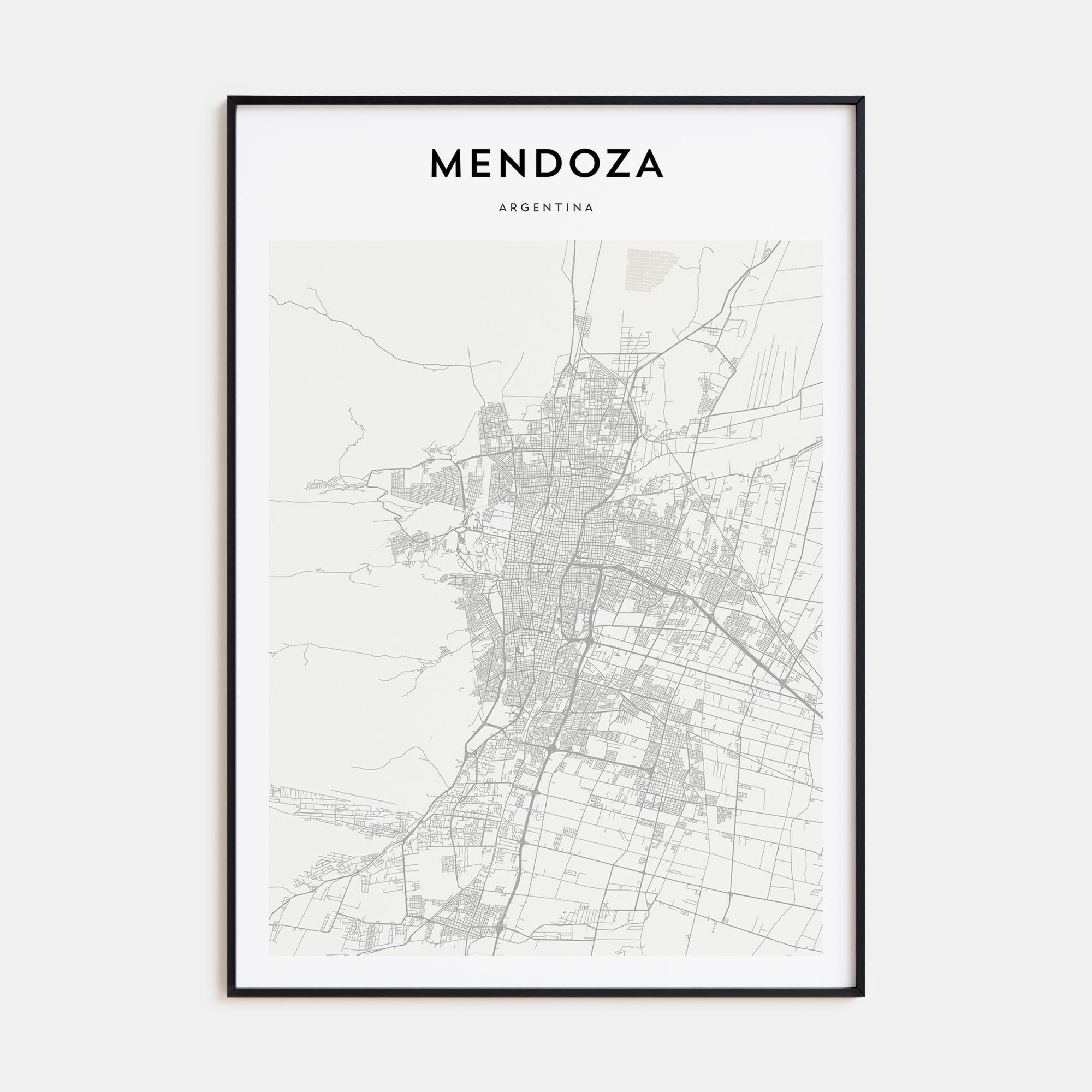 Mendoza Map Portrait Poster