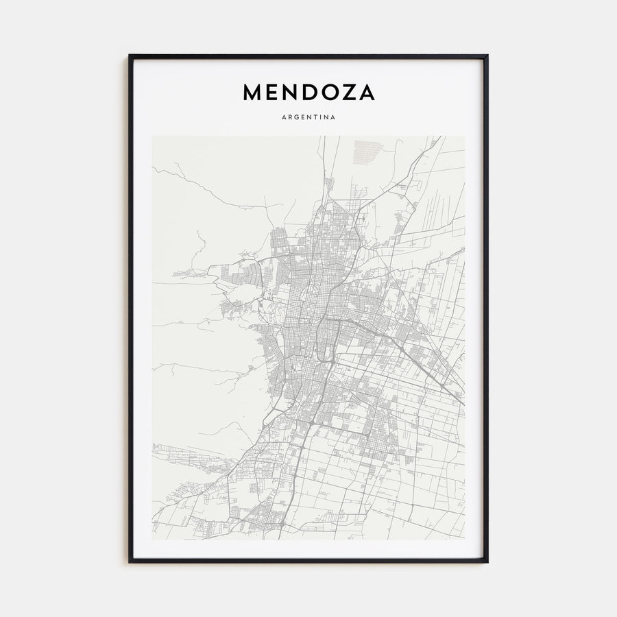 Mendoza Map Portrait Poster