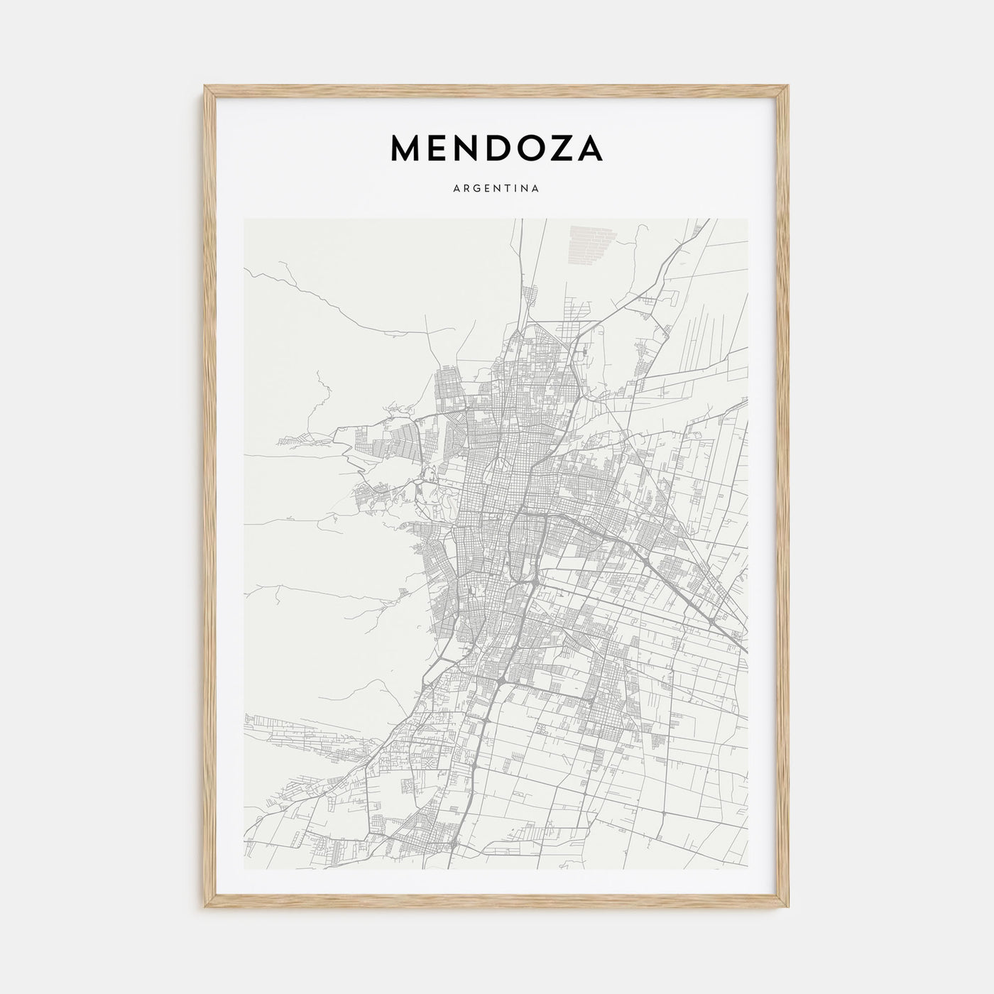Mendoza Map Portrait Poster