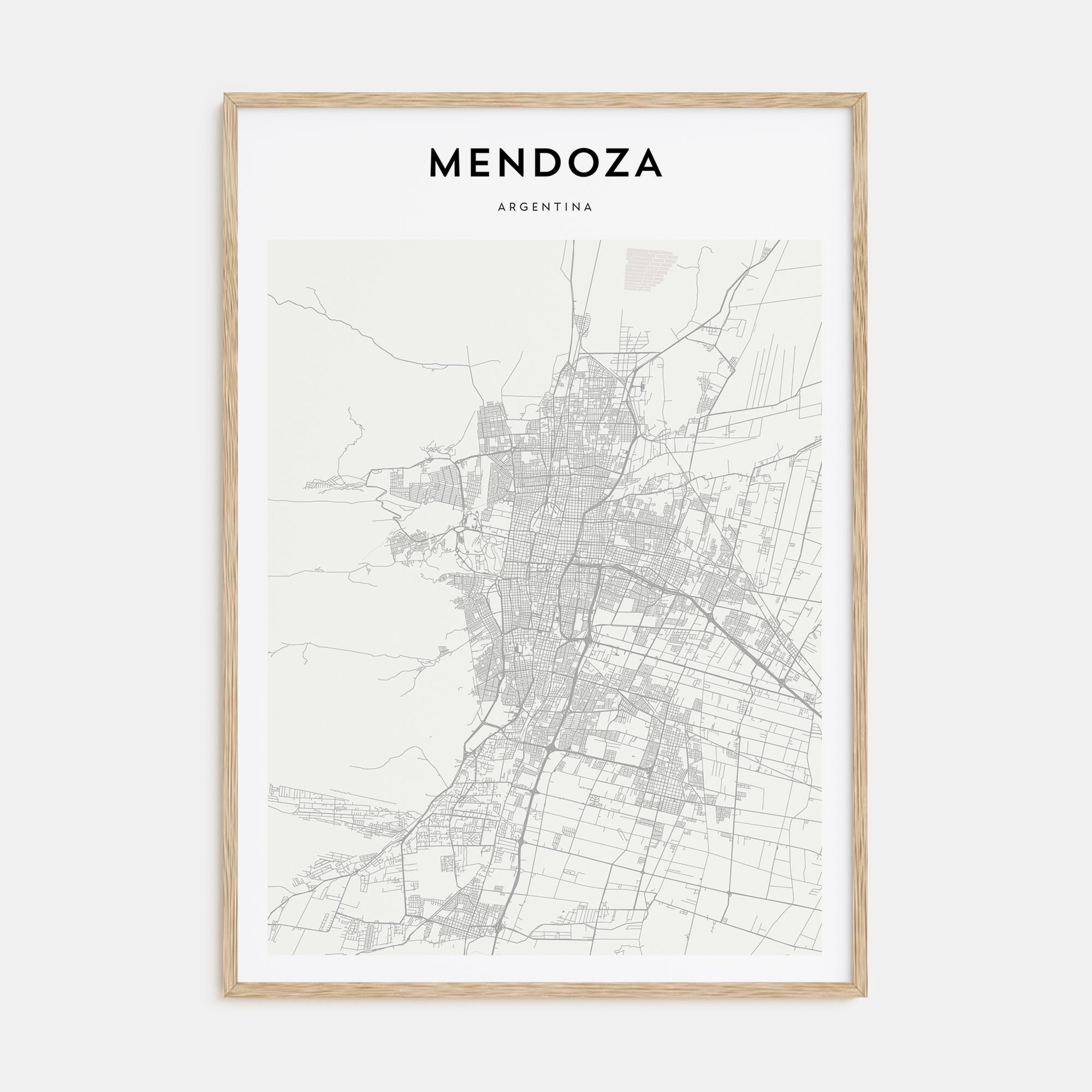 Mendoza Map Portrait Poster