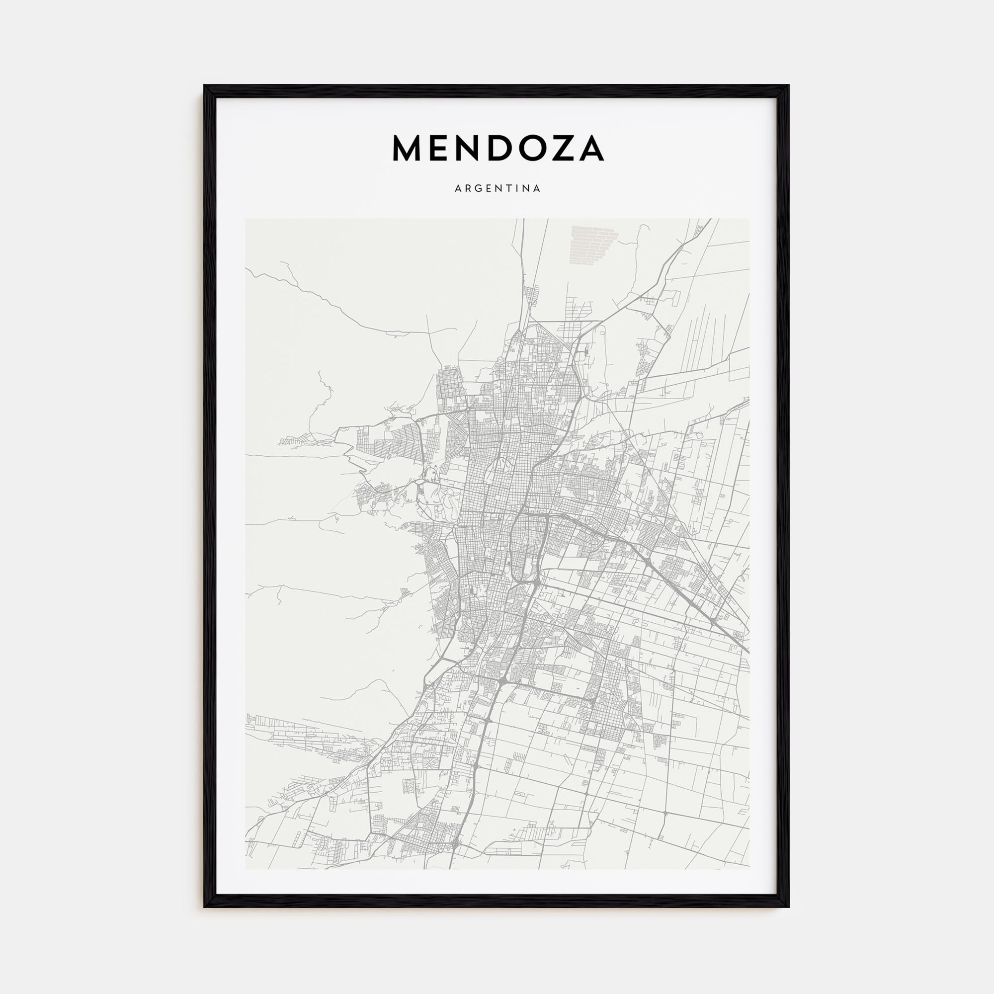 Mendoza Map Portrait Poster
