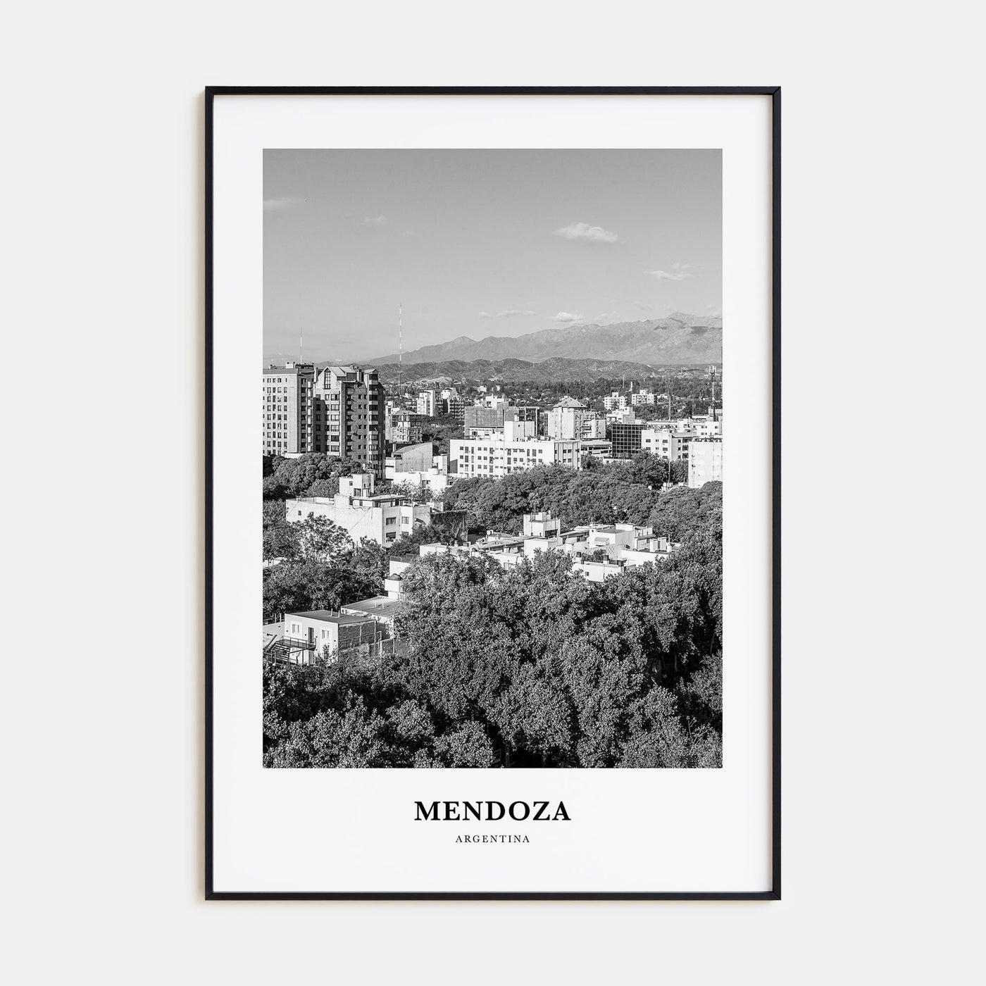 Mendoza Portrait B&W Poster