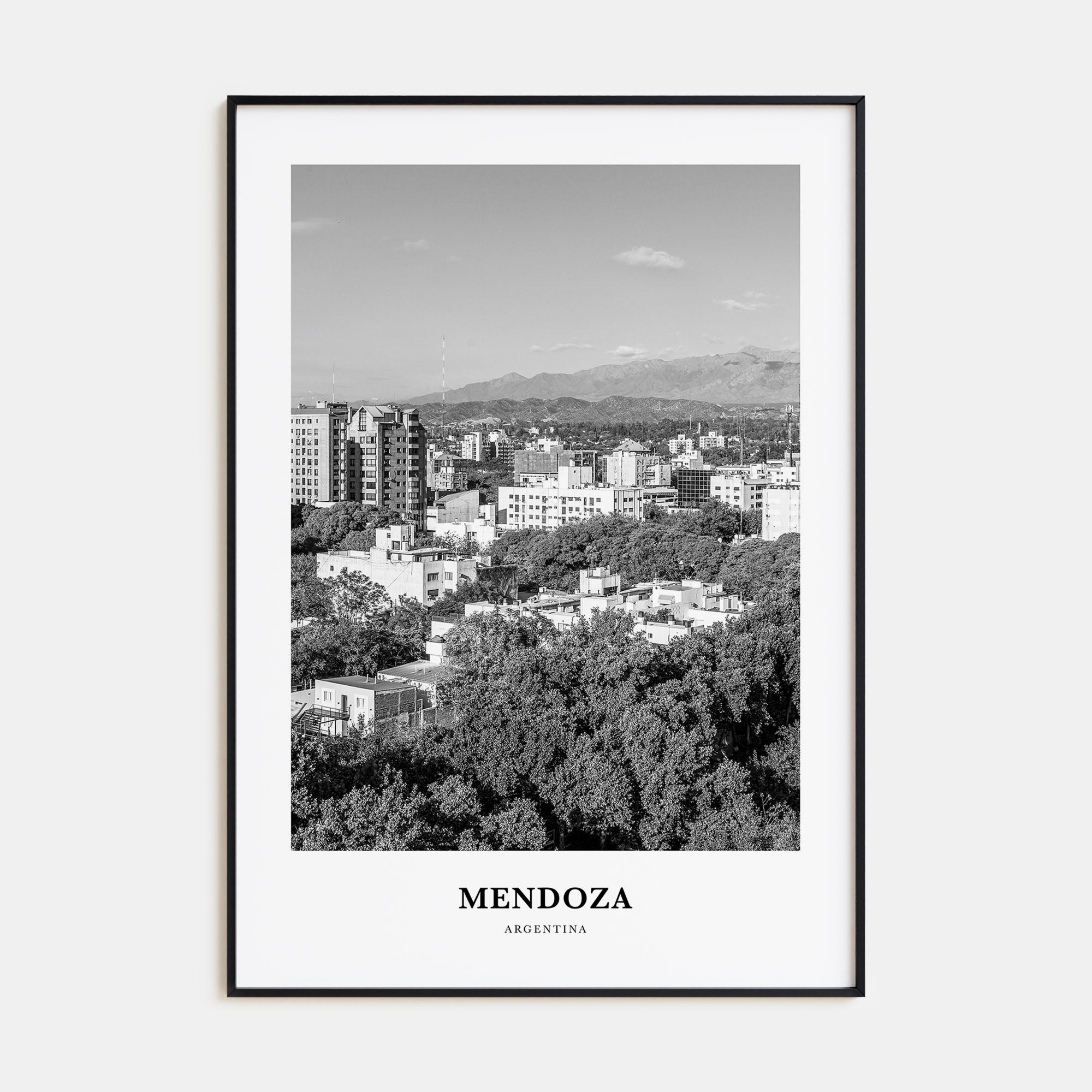 Mendoza Portrait B&W Poster