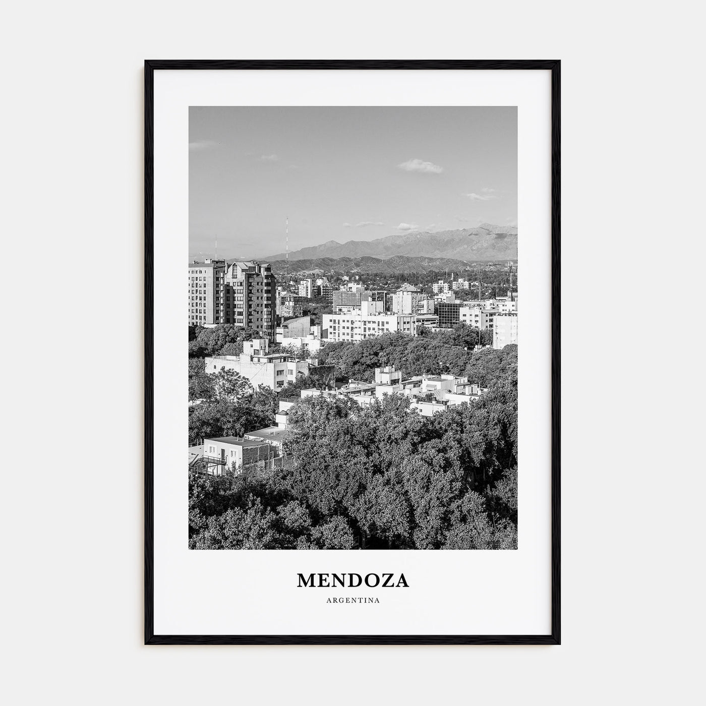 Mendoza Portrait B&W Poster