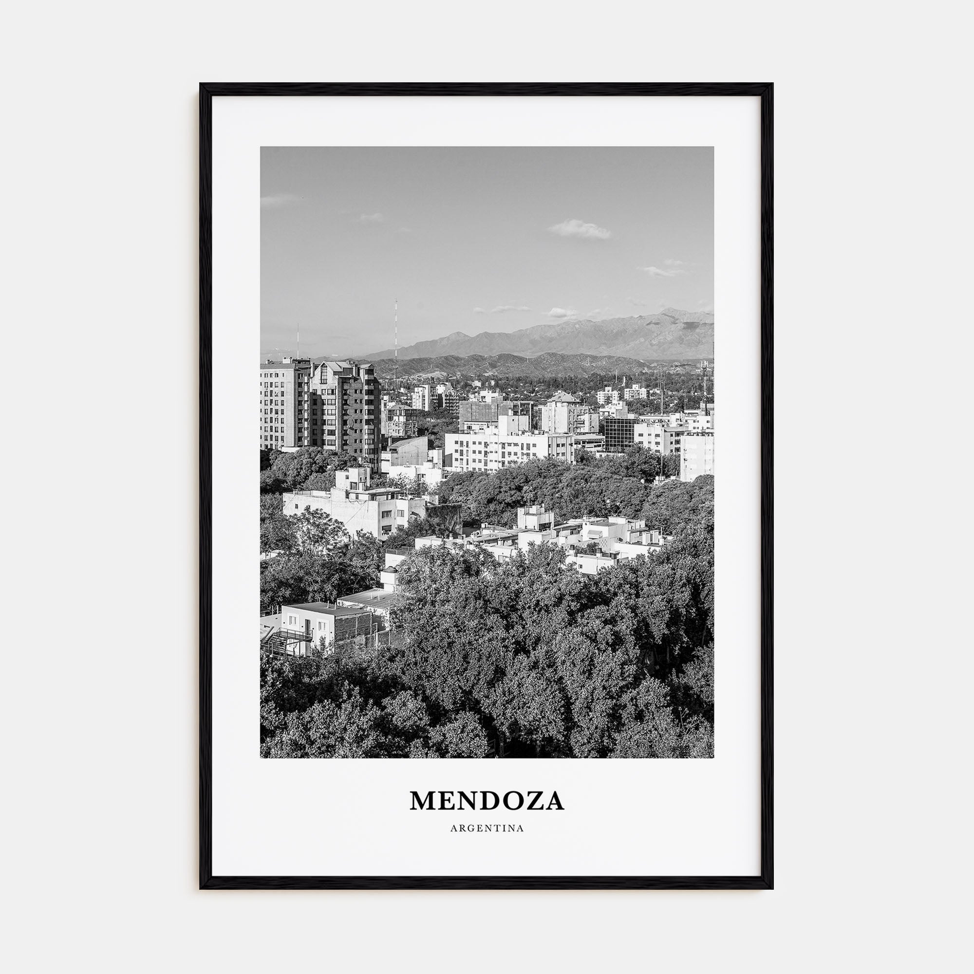 Mendoza Portrait B&W Poster