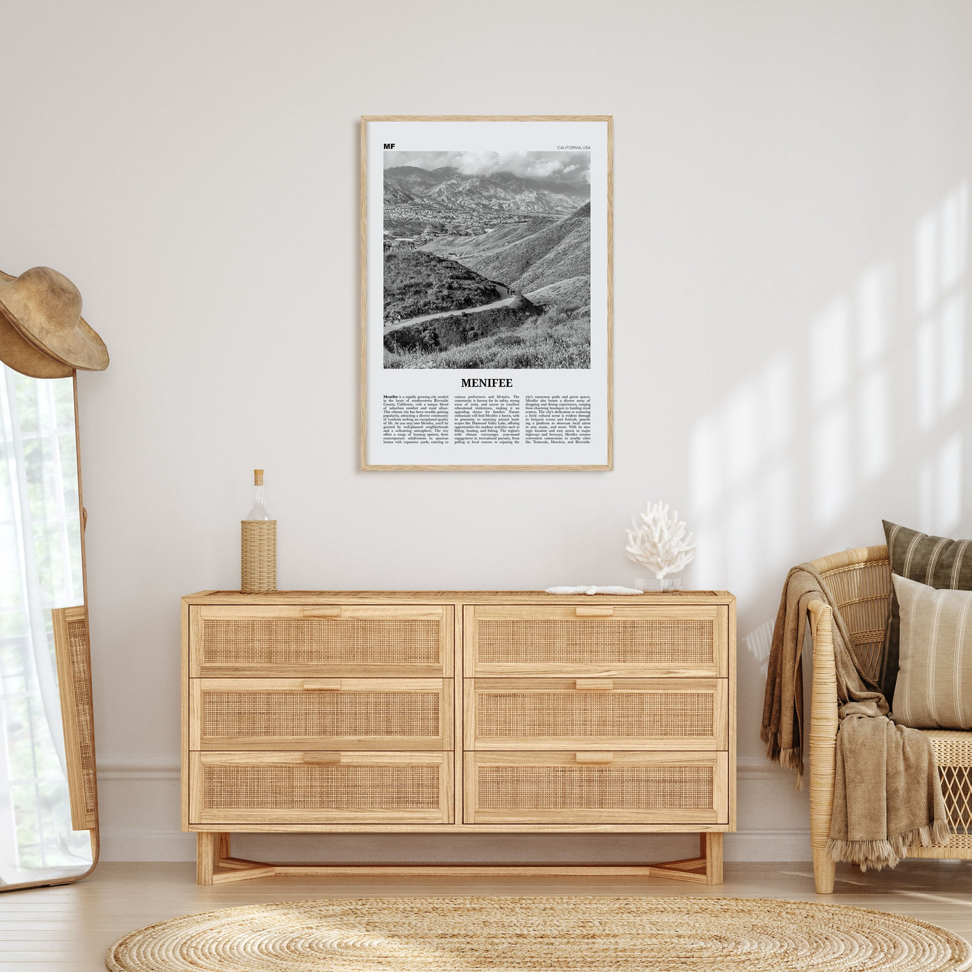 Menifee Travel B&W Poster