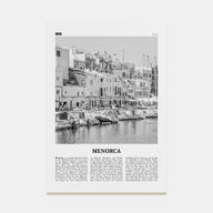 Menorca Travel B&W Poster