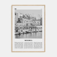 Menorca Travel B&W Poster