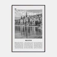 Menton Travel B&W Poster