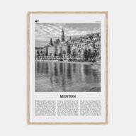 Menton Travel B&W Poster