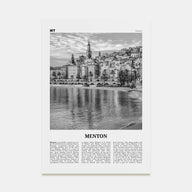 Menton Travel B&W Poster