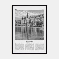 Menton Travel B&W Poster