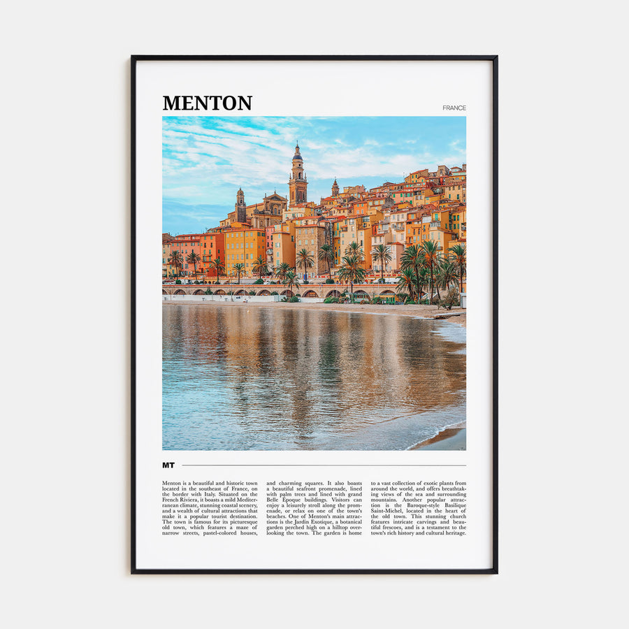 Menton Travel Color Poster