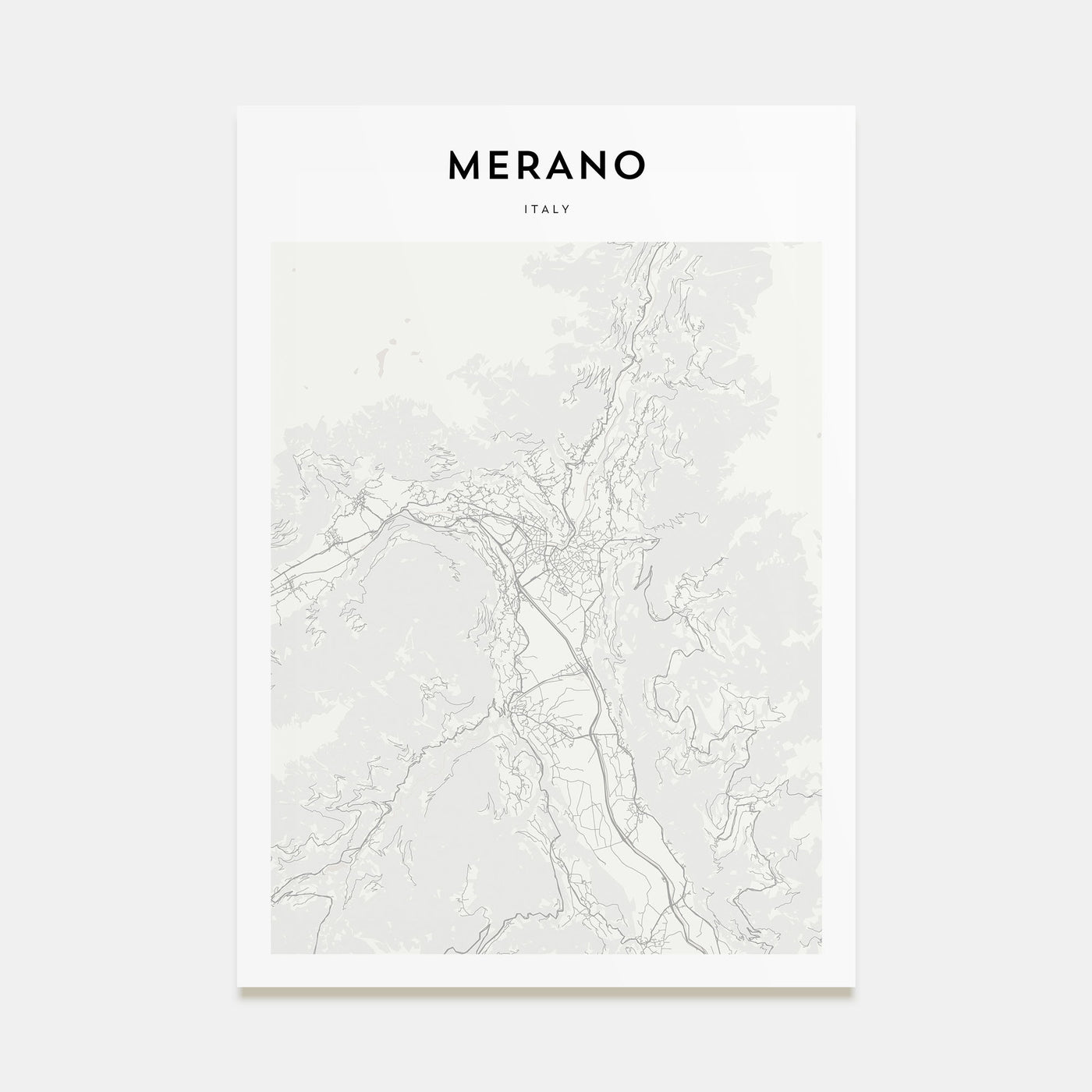 Merano Map Portrait Poster