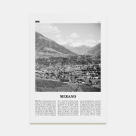 Merano Travel B&W Poster