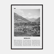 Merano Travel B&W Poster