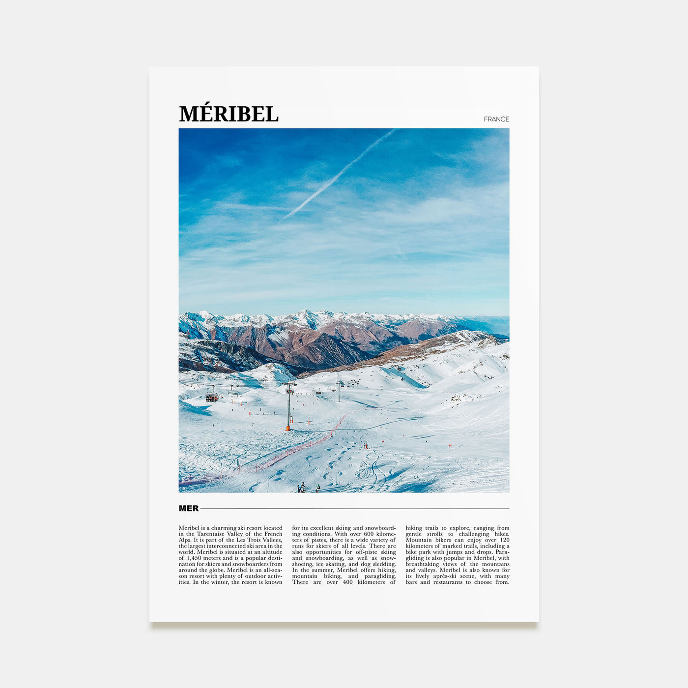 Méribel Travel Color Poster