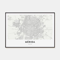 Mérida Map Landscape Poster