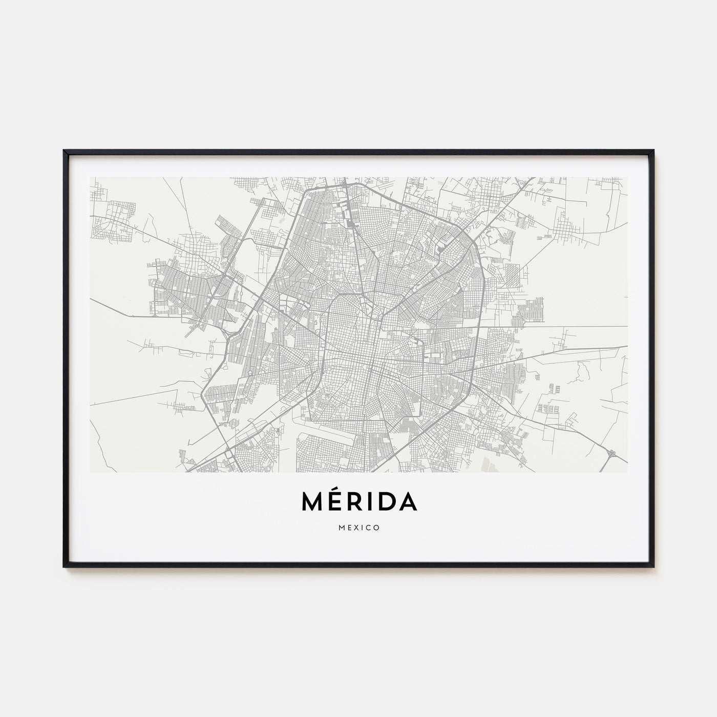 Mérida Map Landscape Poster