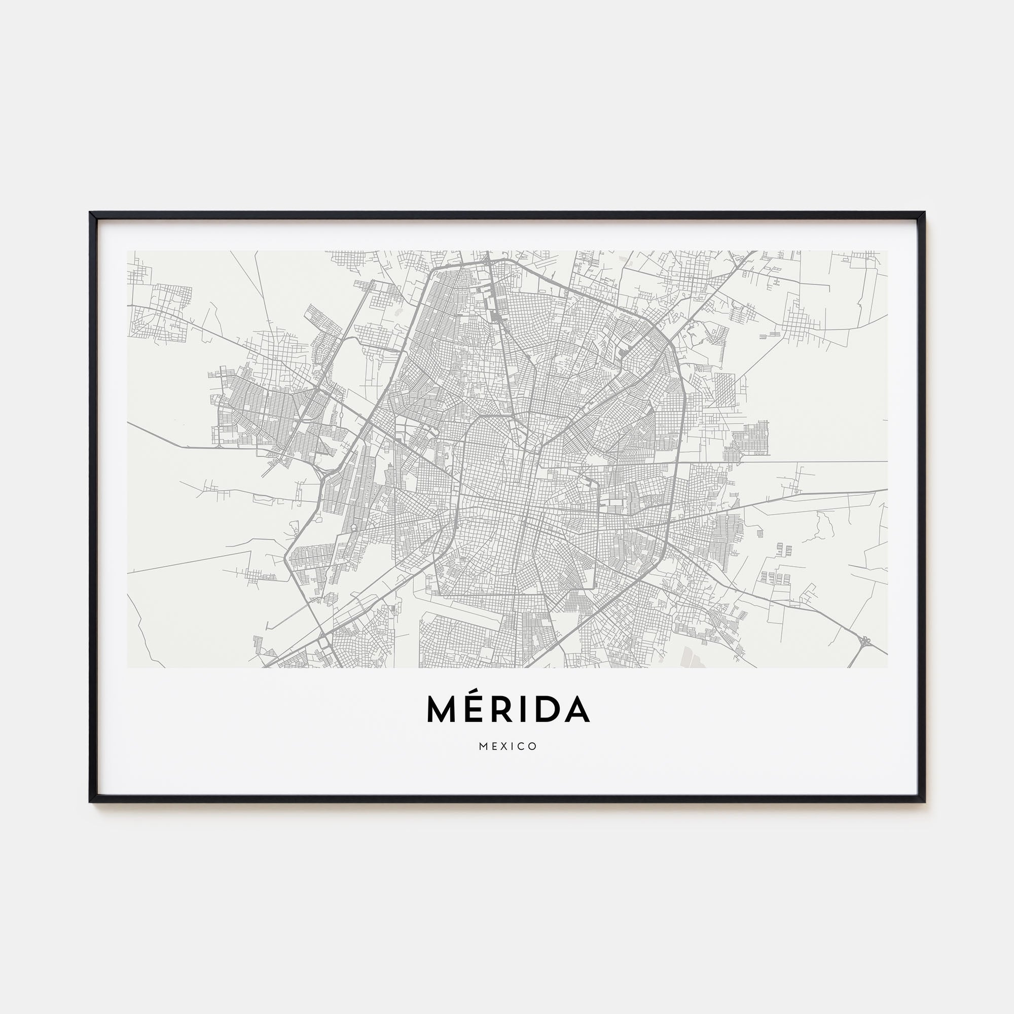 Mérida Map Landscape Poster