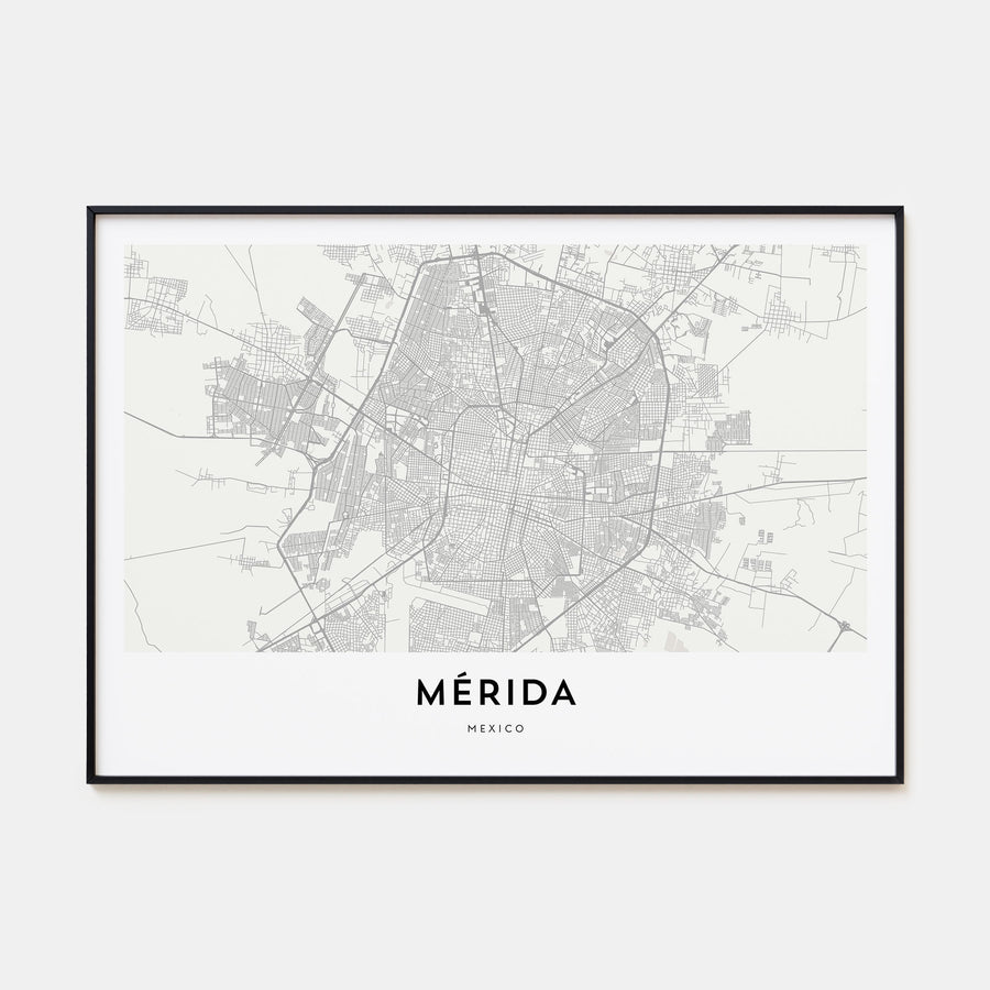 Mérida Map Landscape Poster