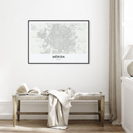 Mérida Map Landscape Poster