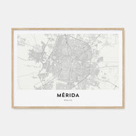 Mérida Map Landscape Poster
