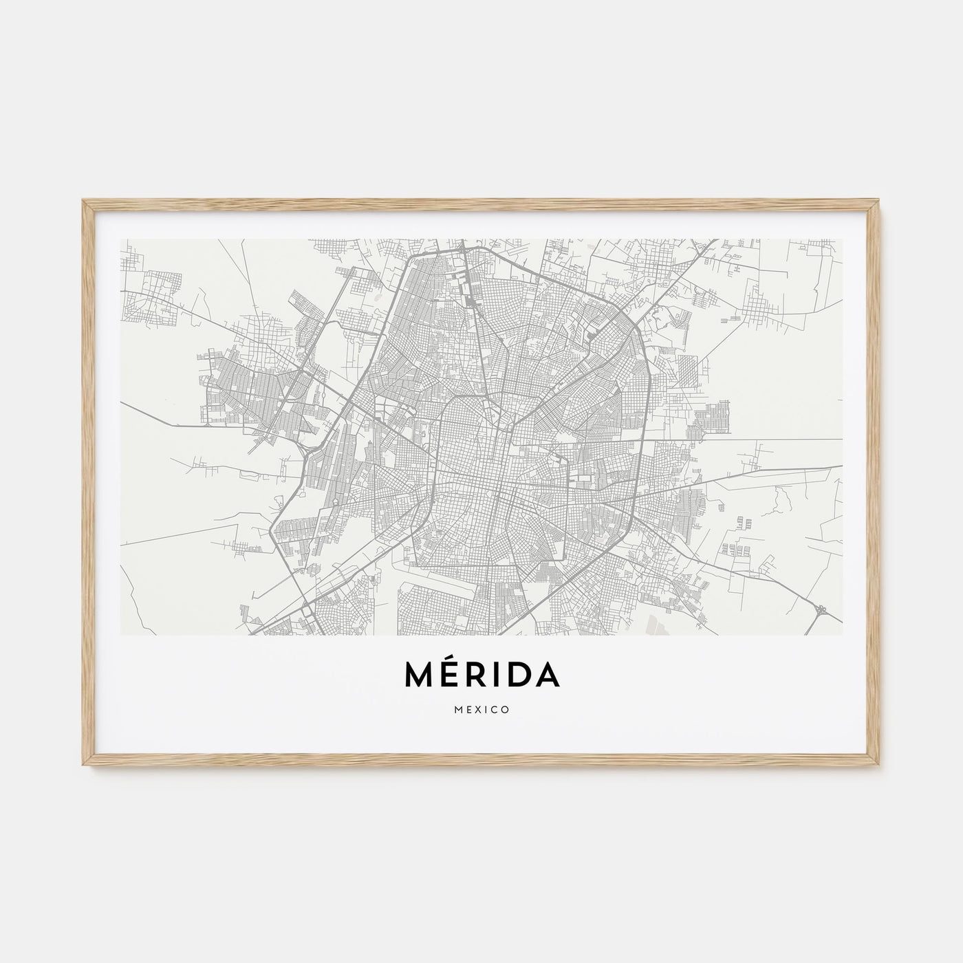 Mérida Map Landscape Poster