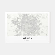 Mérida Map Landscape Poster
