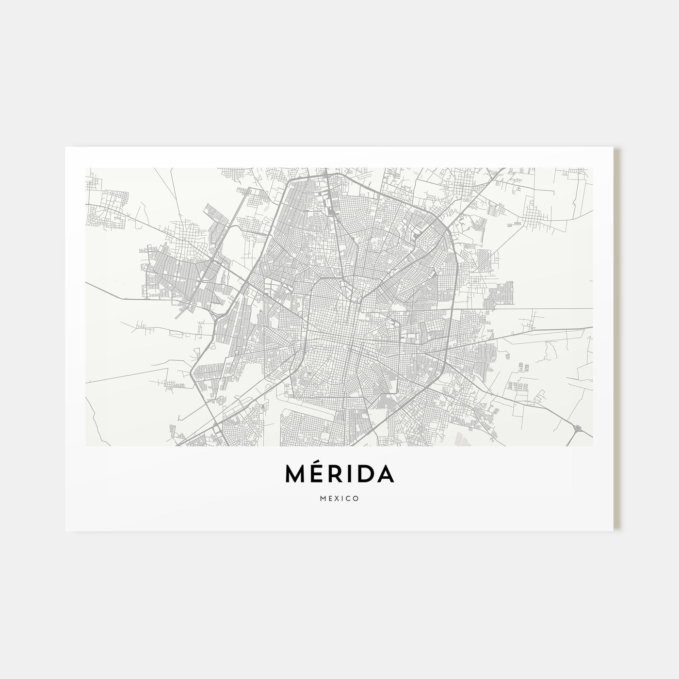 Mérida Map Landscape Poster