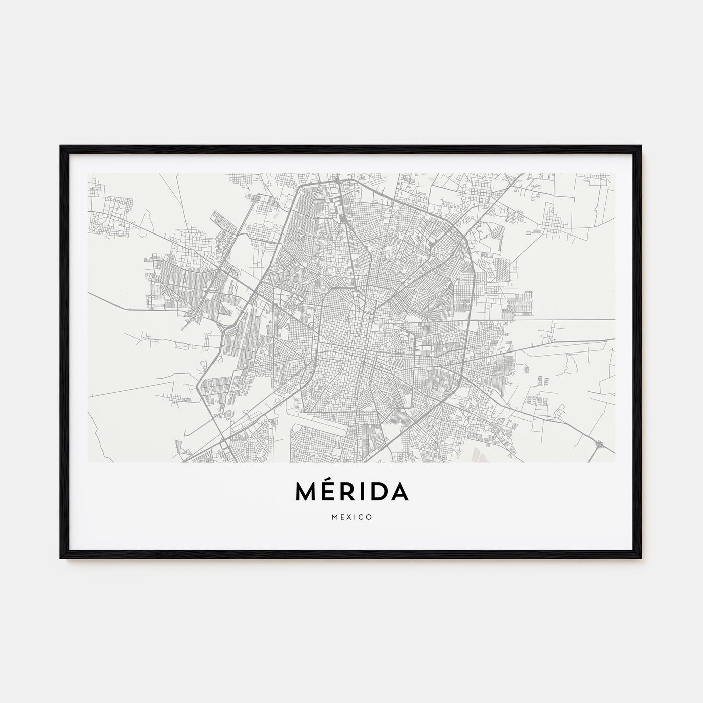 Mérida Map Landscape Poster