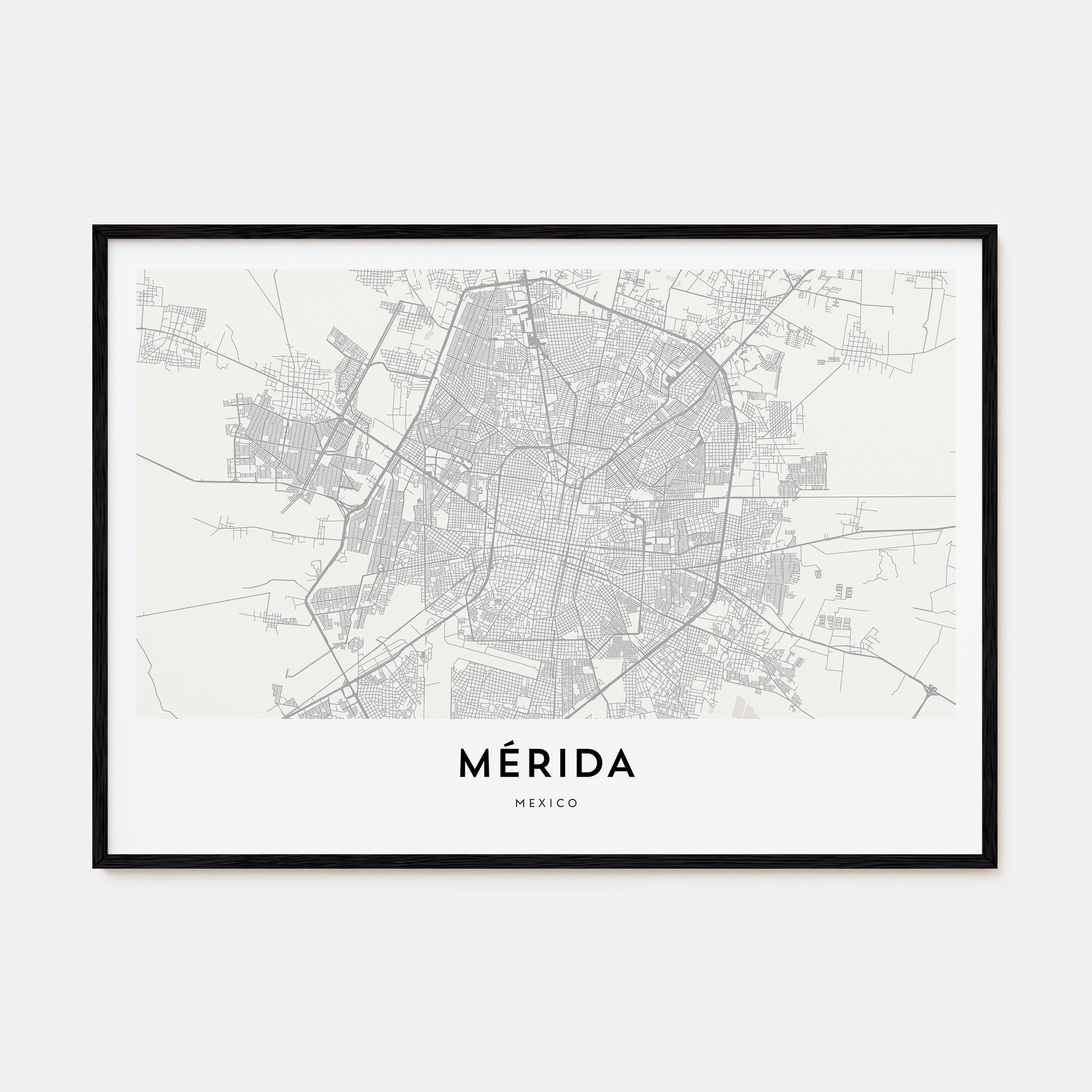 Mérida Map Landscape Poster
