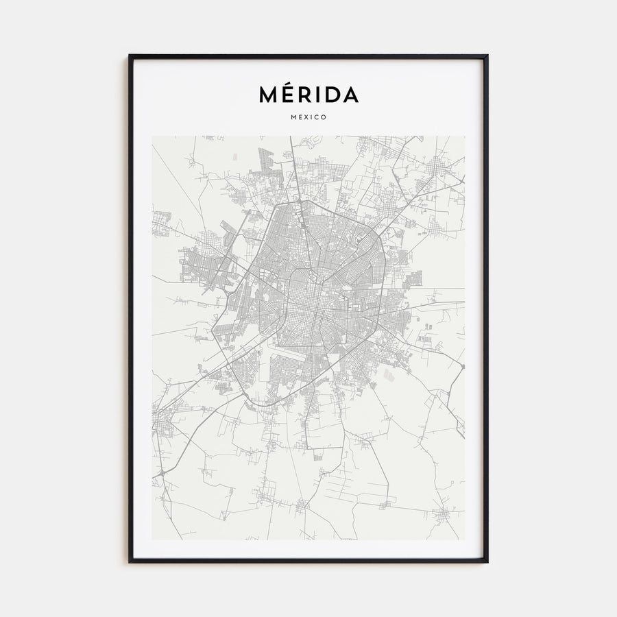 Mérida Map Portrait Poster