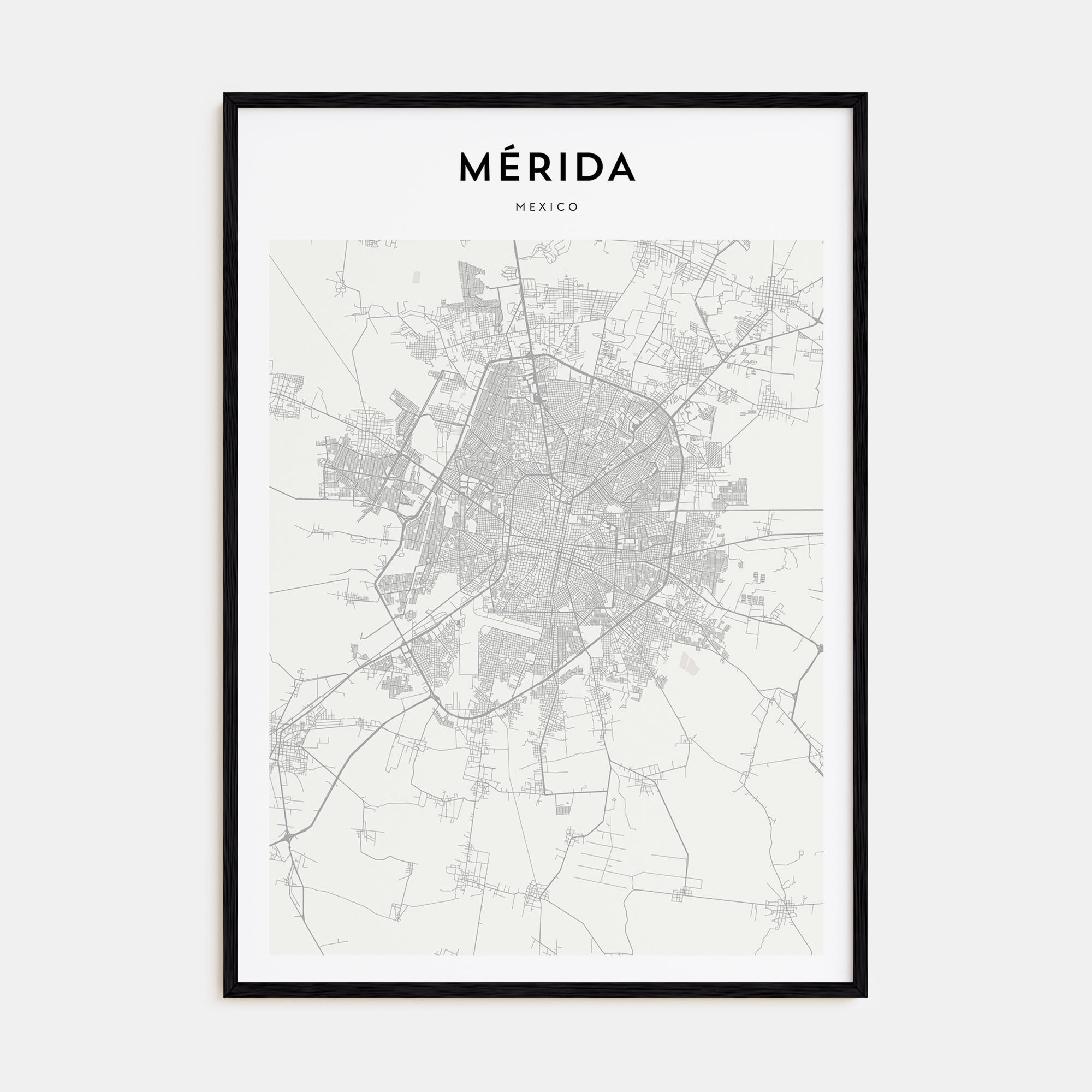 Mérida Map Portrait Poster