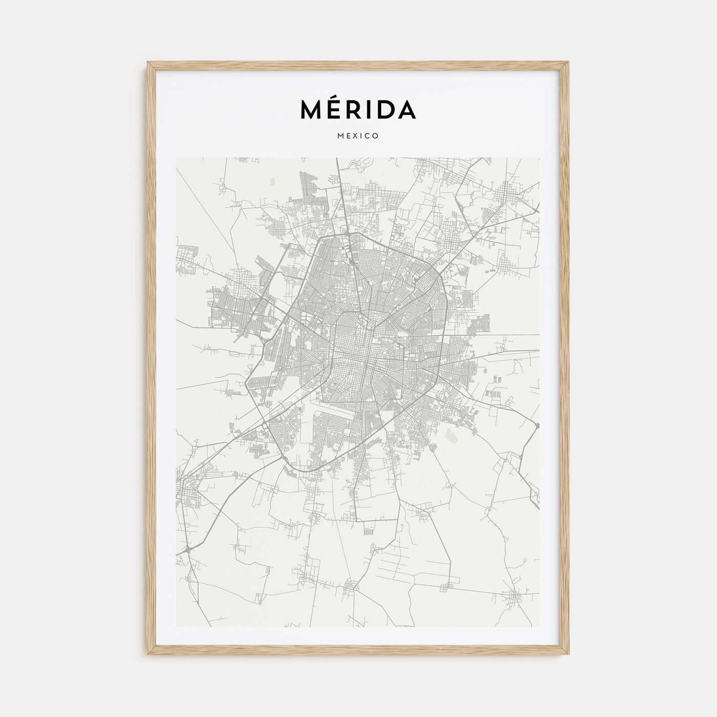 Mérida Map Portrait Poster