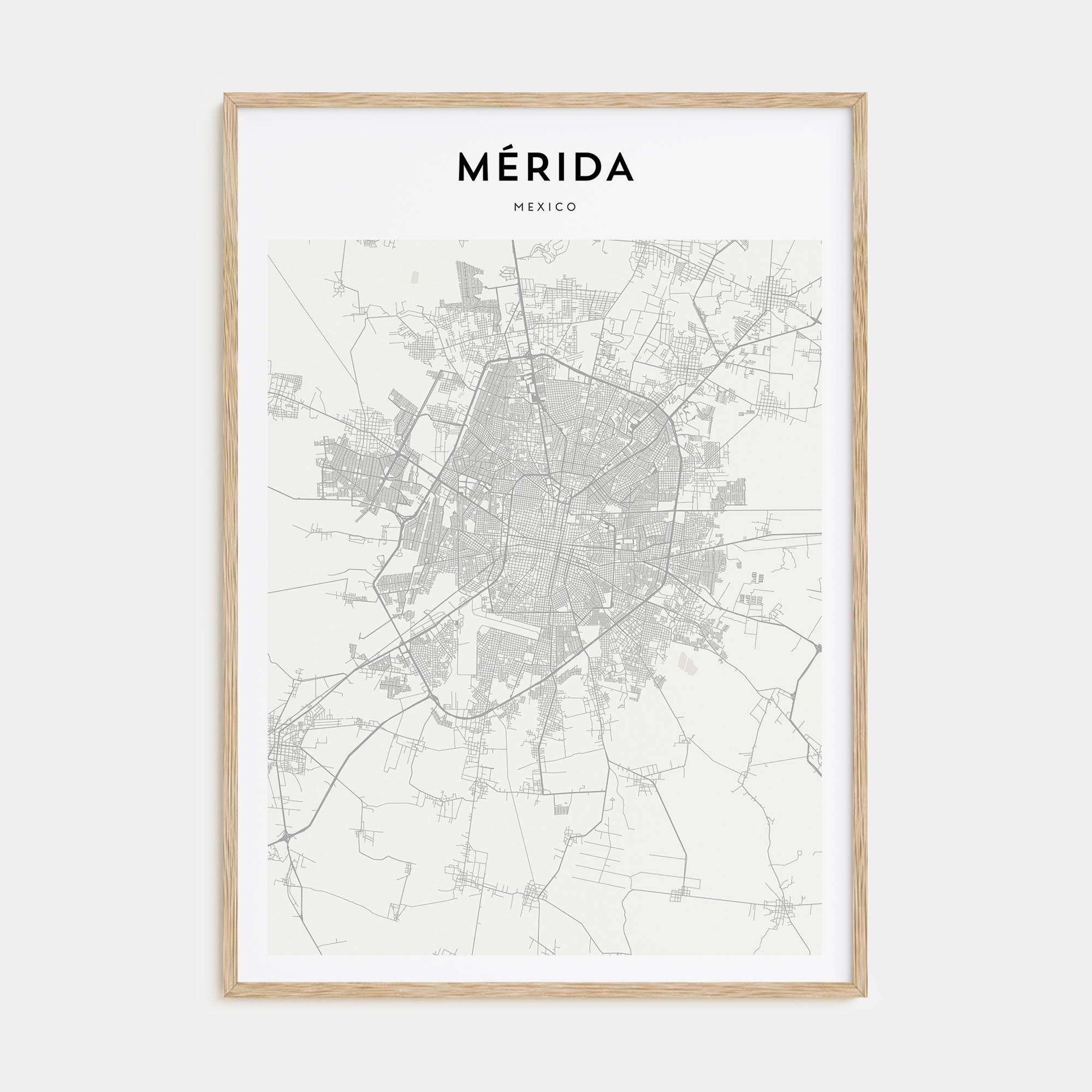 Mérida Map Portrait Poster