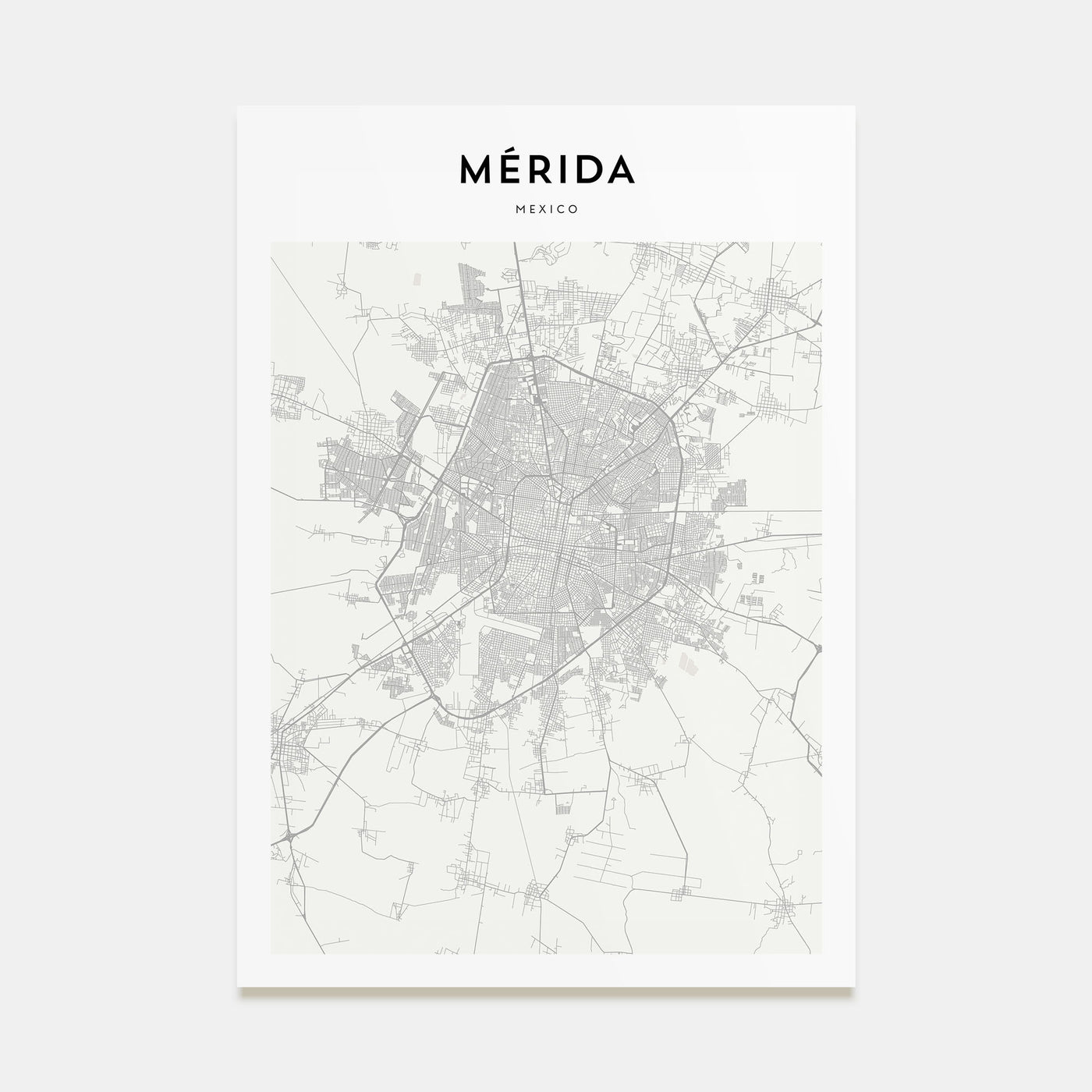 Mérida Map Portrait Poster