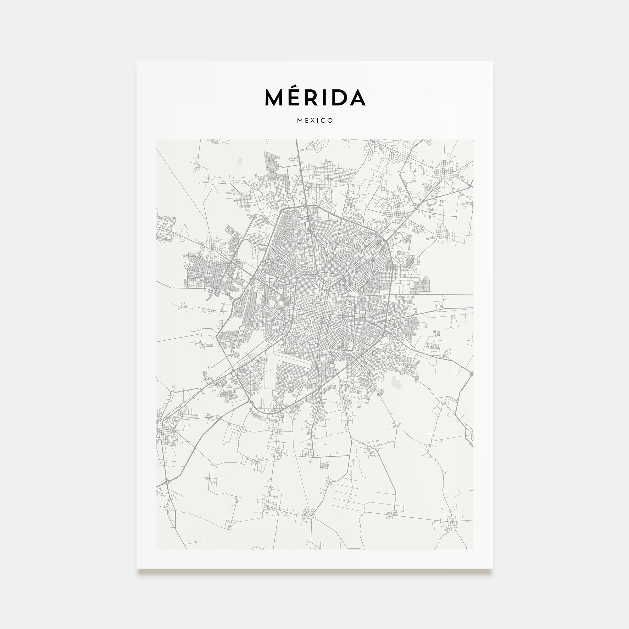 Mérida Map Portrait Poster